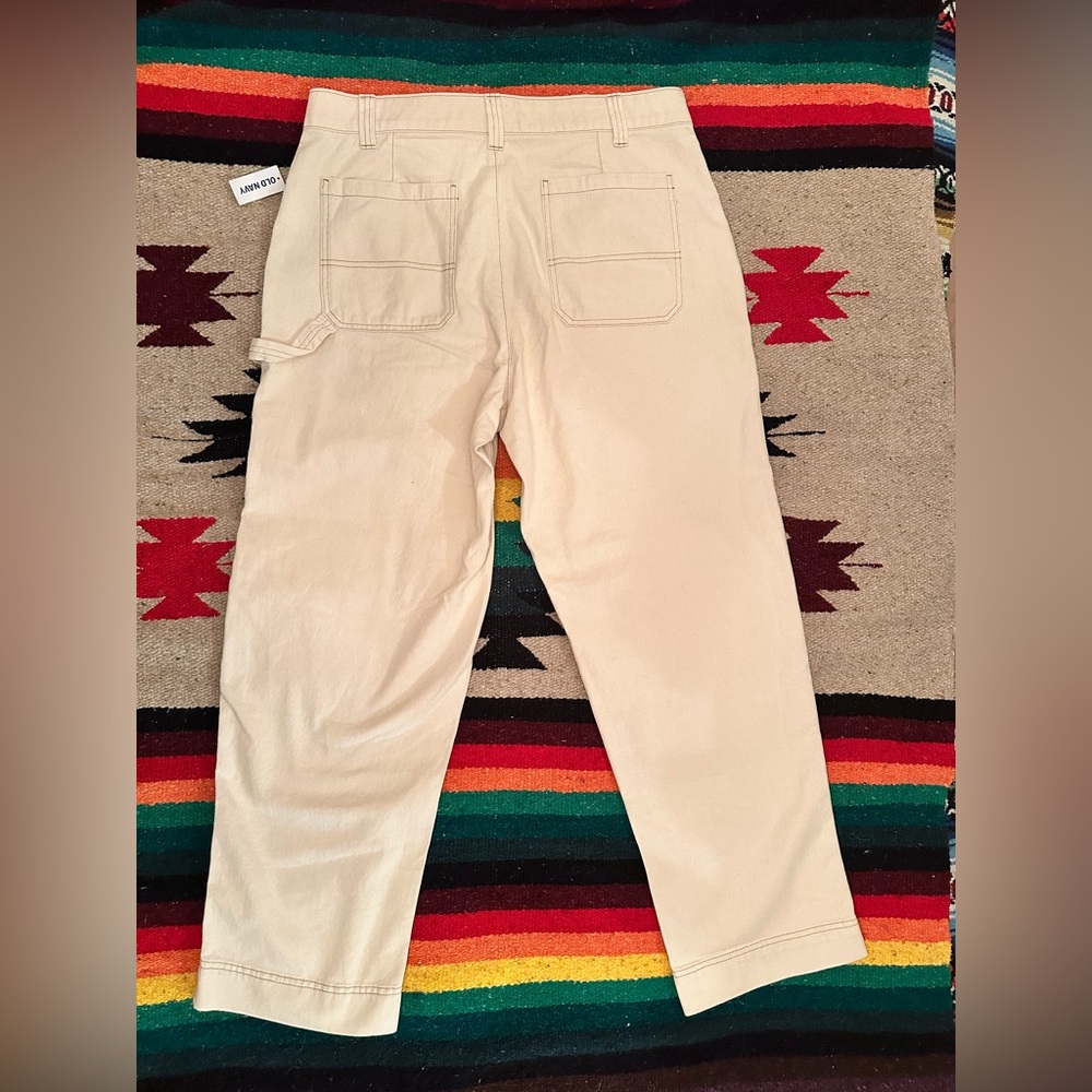 NWT Old Navy Women's Tan Beige Utility high Waisted Pants Trousers 14 - Picture 10 of 10